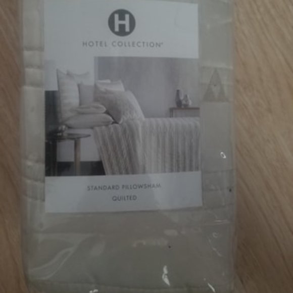 Hotel Collection Gilded Geo King Quilted Coverlet Light Beige Hotel Collection Gilded Geo Embroidered Quilted